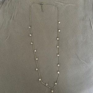 Long pale pink necklace